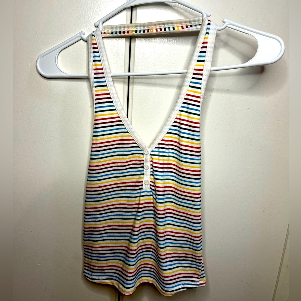Rainbow Stripe Halter